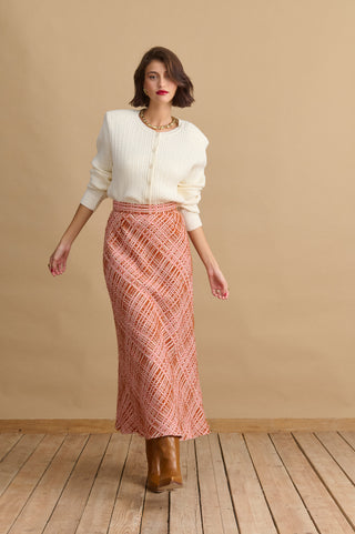 karavan clothing fashion KRVN well i did fall winter 24 25 cinzia skirt terracotta