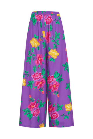 karavan clothing fashion spring summer 26 nai collection romilly trousers floral purple yellow