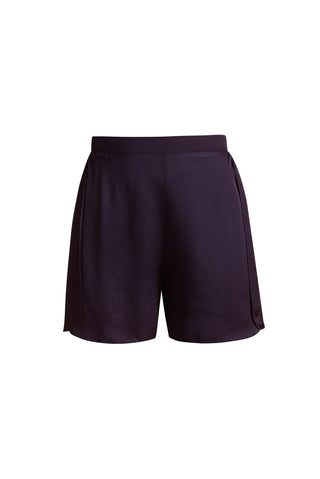 karavan clothing fashion spring summer 25 planet karavan pyjamas satin shorts dark blue