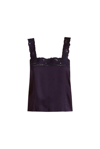 karavan clothing fashion spring summer 25 planet karavan pyjamas satin top dark blue