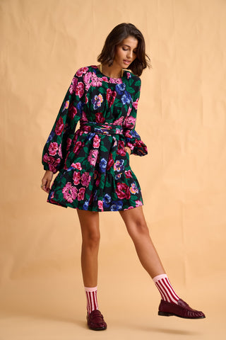 karavan clothing fashion fall winter 25 homecoming collection seimone mini dress black floral