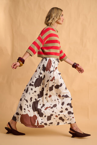 karavan clothing fashion fall winter 25 homecoming collection wesley skirt cow brown