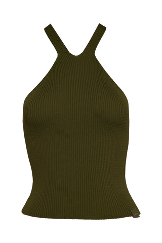 karavan clothing fashion spring summer 26 krvn nai collection simone knitted top khaki