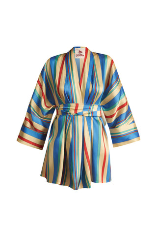 karavan clothing fashion spring summer 25 planet karavan mini satin robe striped