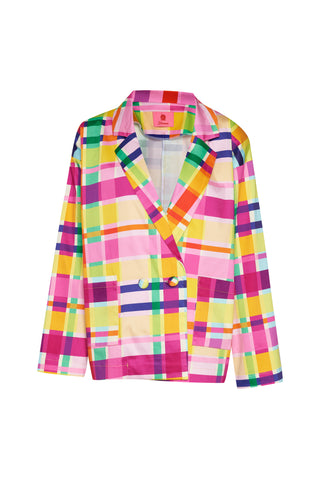 karavan clothing fashion spring summer 26 nai collection triana blazer multicolor checked