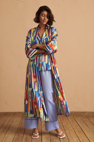 karavan clothing fashion spring summer 25 planet karavan vitro loungewear robe multicolor