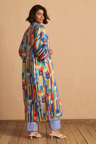 karavan clothing fashion spring summer 25 planet karavan vitro loungewear robe multicolor