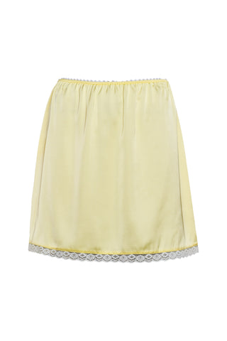 karavan clothing fashion planet homeware spring summer 26 nai collection mini satin skirt yellow