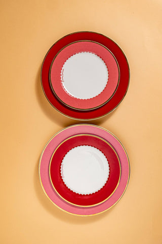 Porcelain Dinner Plate (Red)