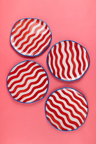 Handmade Dinner Plate (Red)