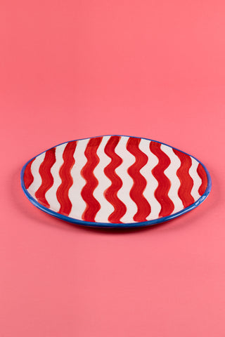 Handmade Dinner Plate (Red)