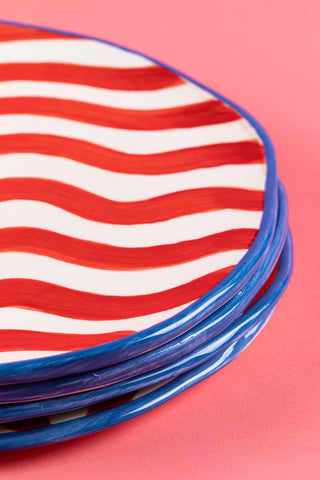 Handmade Dinner Plate (Red)